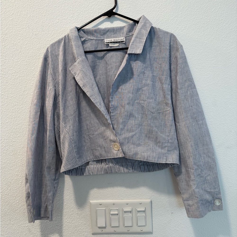 Striped Cropped Blazer